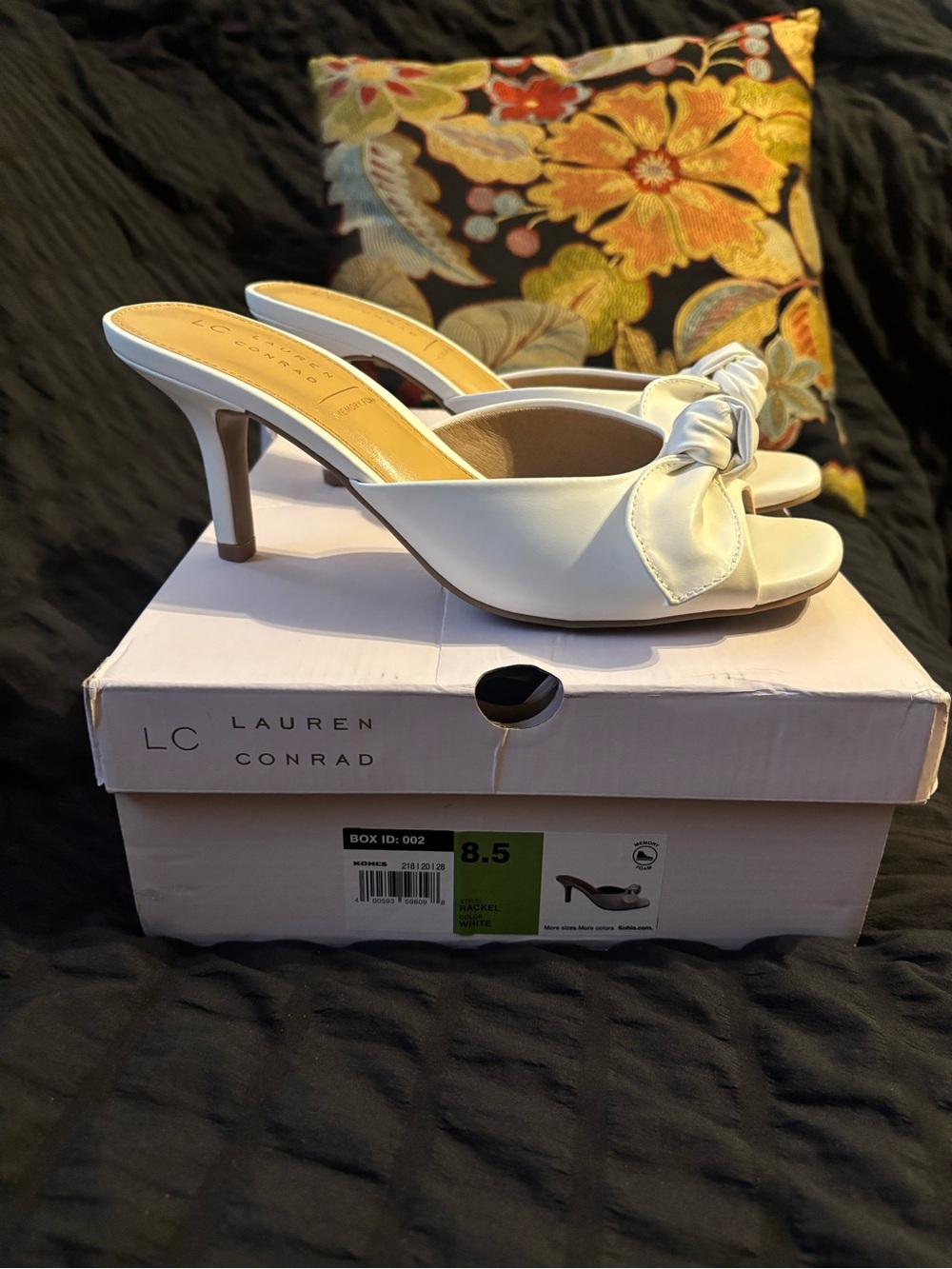 LC Lauren Conrad Rackel Women's Open Toe Bow Accent Dress Mules